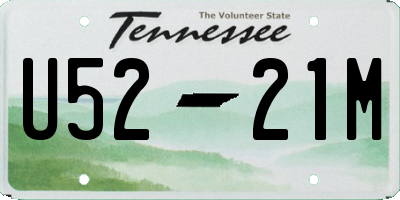TN license plate U5221M