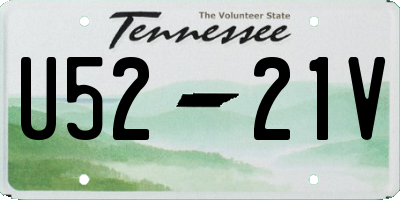 TN license plate U5221V