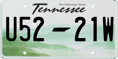 TN license plate U5221W