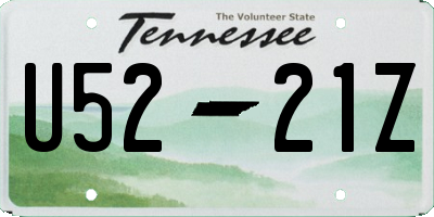 TN license plate U5221Z