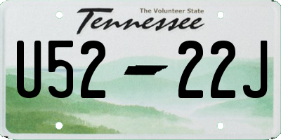 TN license plate U5222J