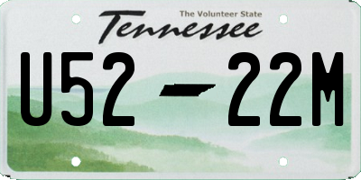 TN license plate U5222M