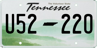 TN license plate U5222O