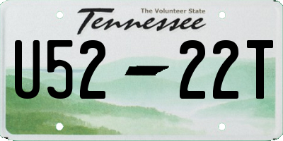TN license plate U5222T