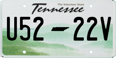 TN license plate U5222V