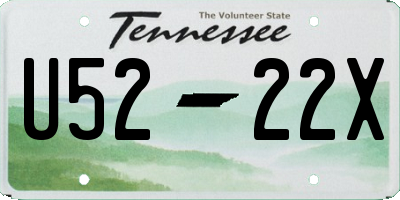 TN license plate U5222X