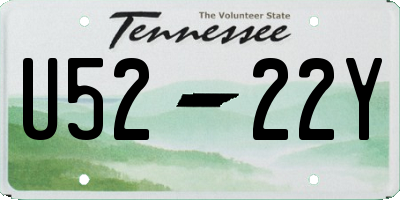 TN license plate U5222Y