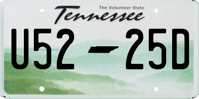TN license plate U5225D