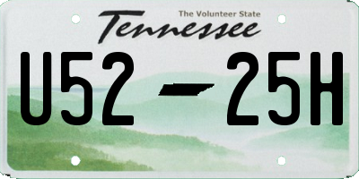 TN license plate U5225H