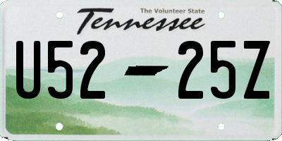 TN license plate U5225Z