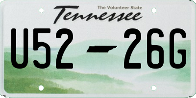 TN license plate U5226G