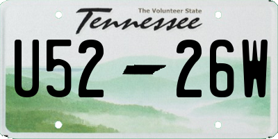 TN license plate U5226W