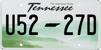 TN license plate U5227D