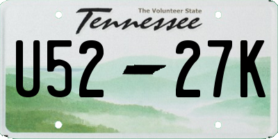 TN license plate U5227K