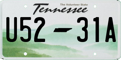 TN license plate U5231A
