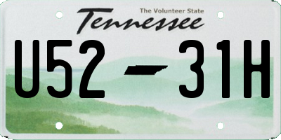 TN license plate U5231H