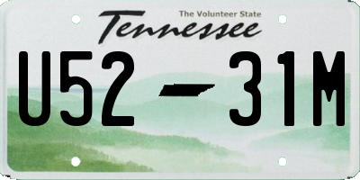 TN license plate U5231M
