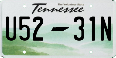TN license plate U5231N