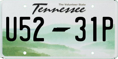 TN license plate U5231P