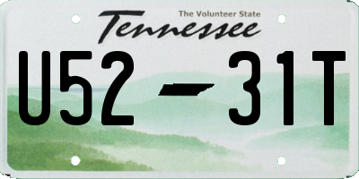 TN license plate U5231T