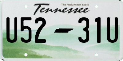 TN license plate U5231U
