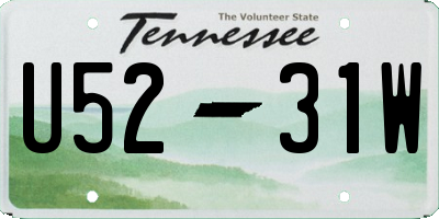 TN license plate U5231W