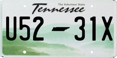 TN license plate U5231X