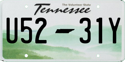 TN license plate U5231Y
