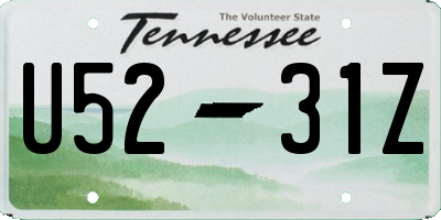 TN license plate U5231Z