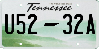 TN license plate U5232A