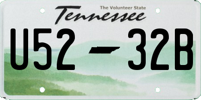 TN license plate U5232B