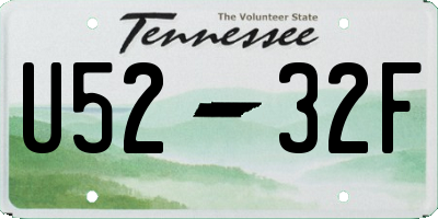 TN license plate U5232F