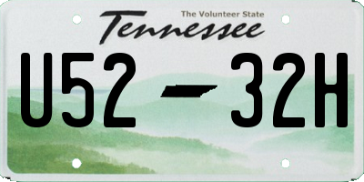 TN license plate U5232H