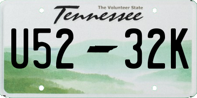 TN license plate U5232K