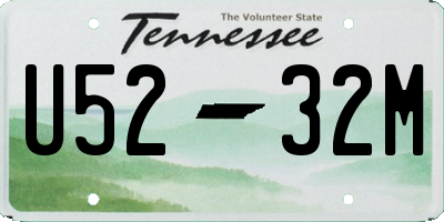 TN license plate U5232M