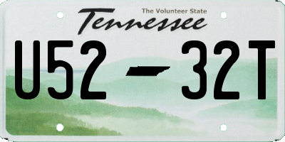 TN license plate U5232T