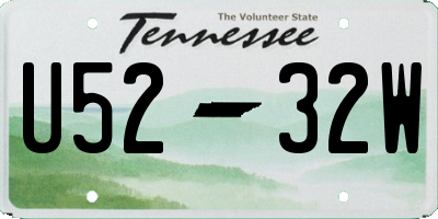 TN license plate U5232W