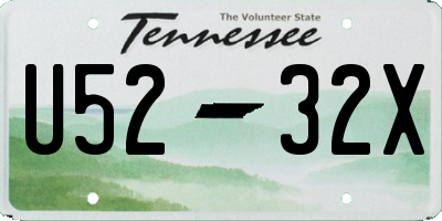 TN license plate U5232X