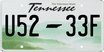 TN license plate U5233F