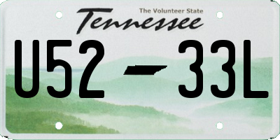 TN license plate U5233L
