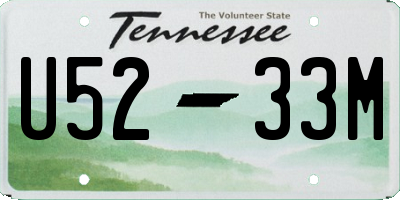 TN license plate U5233M