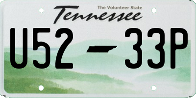 TN license plate U5233P