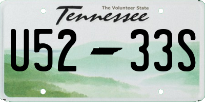 TN license plate U5233S