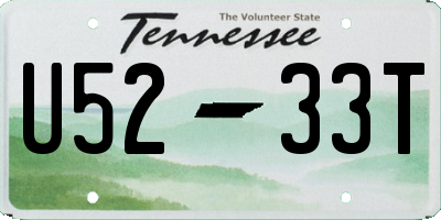 TN license plate U5233T