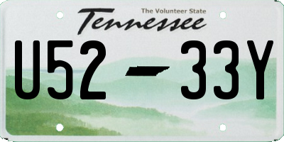 TN license plate U5233Y