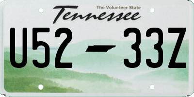 TN license plate U5233Z