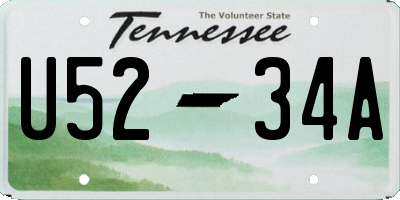 TN license plate U5234A