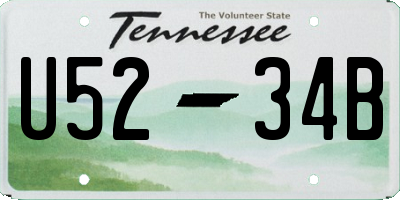 TN license plate U5234B