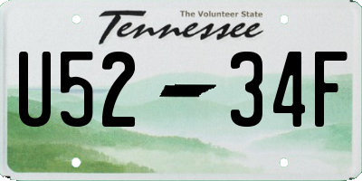 TN license plate U5234F