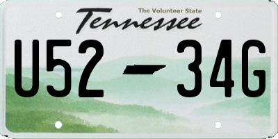 TN license plate U5234G
